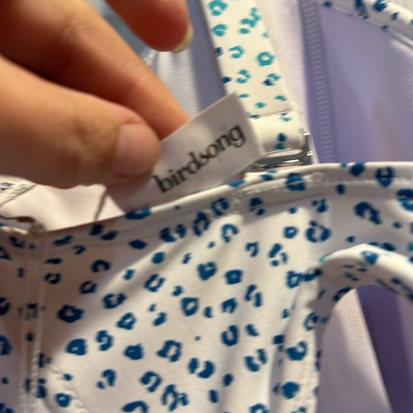 White and Blue Balconette Bikini with Nautical Dots - Picture 11 of 12